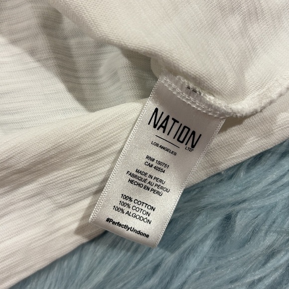 Nation Ltd Savannah flutter sleeve white top - Picture 10 of 10